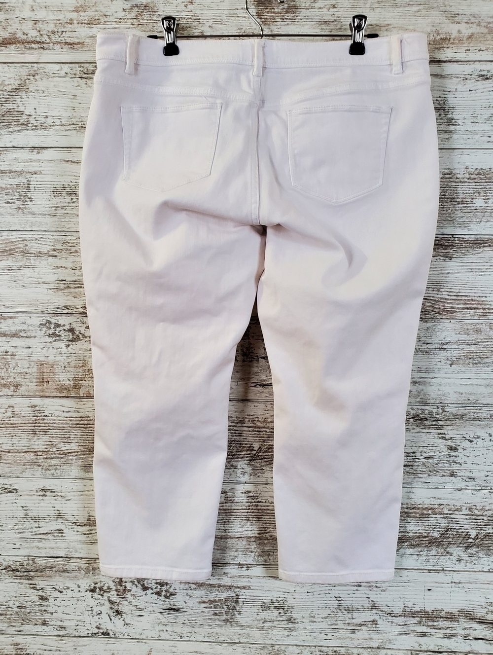J. Jill Floral Embroidered Stretch Crop Jeans Authentic Fit White - Picture 4 of 11